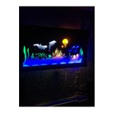 Çakra Su Altı Temalı Led Işıklı Ahşap Tablo 3Mm 100X50Cm