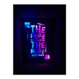 Çakra The More You Learn Led Işıklı Ahşap Tablo 50X35Cm Duvar Dekoru.