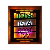 Çakra Today Is A Good Day Led Işıklı Tablo Ahşap 60X50Cm