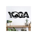 Çakra Yoga Yazılı, Yoga Desenli Ahşap Tablo 4 Harf