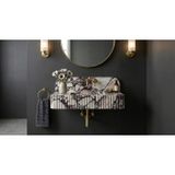 Calacatta Viola Mermer Duvara Monte Banyo Lavabosu (60x45x15 cm)