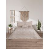 Calantha Home Collection Chester 4 Parça Çift Kişilik Yatak Örtüsü Seti Kahverengi 240 x 260 cm