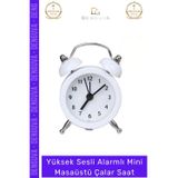#Çalarsaat Premium Sessiz Akar Saniyeli Masaüstü Ofis Komodin Modern Analog Dekoratif Çalar Saat