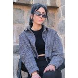 Caldini Kadın Mavi Kemik Polarize Retro Güneş Gözlüğü Cs040 C3