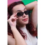 Caldini Siyah Kemik Polarize Retro CS011 C2 Kadın Güneş Gözlüğü - Mat Siyah