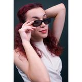 Caldini Siyah Polarize Retro CS006 C2 Kadın Güneş Gözlüğü - Mat Siyah