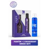 Caldion Night Edt Erkek Parfümü-100 Ml +deodorant-150 Ml&he Is Cool Deo-150ml 2'li Set