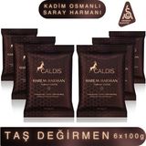 Caldis® Harem Harman™ 6 x 100 gr Nitelikli Türk Kahvesi (Saray Harmanı & Taze Kavrum & Taze Öğütüm) - Öğütülmüş - 6 Adet