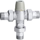 Caleffi 521304 - DN15 Ayarlanabilir Haşlanma Önleyicili Termostatik Karışım Vanası