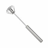 Calessier Yumurta Çırpıcı, Paslanmaz Çelik Yarı Otomatik Döner Yaylı Ergonomik El Tipi Çırpma Teli, Yumurta Krema Sos Hamur Karışımları İçin Pratik Mutfak Çırpıcısı