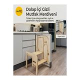 Calesti Mutfak Akıllı Dolap İçi Gizli Ahşap Merdiven Sistemi