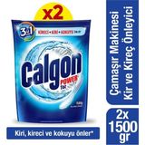 Calgon Çamaşır Makinesi Kireç Önleyici Toz 1500 gr X2 Derinlemesine Temizlik İçin Konsantre Formül - 1 lt