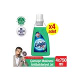 Calgon Ekstra Hijyen Çamaşır Makinesi Temizleyici, Kir Ve Kireç Önleyici Jel 750 ml X4