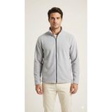 CALİA Erkek Açık Gri Dik Yaka Tam Fermuarlı Fleto Cepli Kışlık Polar Sweatshirt Hırka