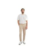 CALİA Erkek Duble Paça Rahat Kesim Pantolon, Soft Cream, M Beden