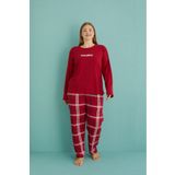 CALİA Kadın Büyük Beden Milan Kumaş 4 Mevsim Pijama Takımı YENİ SEZON