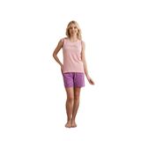 CALİA Kadın Pudra-Mor Şortlu Pijama Takımı, XL Beden