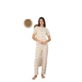 CALİA Kadın Yazlık Kısa Kol Penye Süprem Kumaş Pijama Takımı, Sarı Yıldızlı, S/M