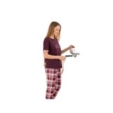 CALİA Milan Örme Kısa Kol Kadın Pijama Takımı, Mürdüm, S/M