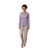 CALİA Mor Uzun Kollu Kadın Pijama Takımı, XL Beden