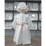 Calide Baby&Kids Baby Erkek Bebek Osmanlı Tuğralı Kaftan Takım - 6 Ay - Ekru