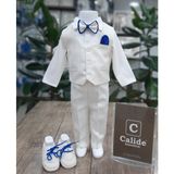 Calide Baby&Kids Erkek Bebek Kravat-Papyonlu Mevlüt Takımı - 3 Ay - Ekru - Saks