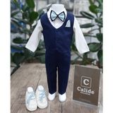 Calide Baby&Kids Erkek Bebek Kravat-Papyonlu Mevlüt Takımı - 6 Ay - Su Yeşili - Lacivert
