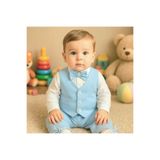 Calide Baby&Kids Erkek Bebek Mevlüt Takımı - Papyon & Kravatlı - Özel Gün Kıyafeti - 7'li Set