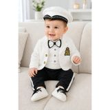 Calide Baby&Kids Erkek Bebek Özel Gün Kıyafeti - Ceketli & Şapkalı & Papyonlu - 7'li Set Mevlüt Takımı