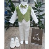 Calide Baby&Kids Erkek Bebek U Yaka-Papyonlu Mevlüt Takımı - 0 - 3 Ay - Yeşil