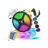 Calido Elektronik 3 Çipli Rgb Şerit Led Iç Ve Dış Mekan 5 Metre Set Tak Çalıştır 16 Renk Kumandalı Adaptörlü