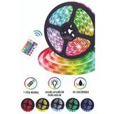Calido Elektronik Şerit Led 5 Metre Rgb Kumandalı 16 Renk Silikonlu Yapışkan Aydınlatma Iç Ve Dış Mekan 24 Tuşlu