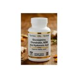 California Gold Nutrition Glucosamine Chondroitin Msm Plus Hyaluronic Acid 60 Veggie Capsules - Glukozamin Eklem Takviyesi - Aromasız
