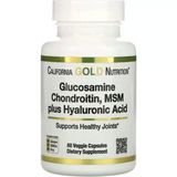California Gold Nutrition, Glucosamine, Chondroitin, Msm Plus Hyaluronic Acid, 60 Veggie Capsules