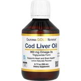California Gold Nutrition Omega-3 Yağ Asitleri, Epa, Dha, A ve D Vitaminleri Içeren Morina Karaciğeri Yağı, Norveç Menşeli, Trigliserit Formunda, Doğal Limon Aromalı, 200 ml (6.7 Fl Oz) - Aromasız