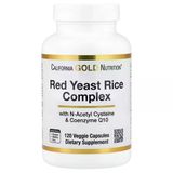 California Gold Nutrition, Red Yeast Rice Complex With Organic Red Yeast Rice, N-Acetyl Cysteine, Coenzyme Q10, And Milk Thistle Extract, 120 Veggie Capsules