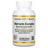 California Gold Nutrition Silymarin Complex Milk Thistle Extract Plus Dandelion, Artichoke, Curcumin C3 Complex Ginger And Bioperine 120 Veggie
