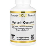 California Gold Nutrition Silymarin Complex With Milk Thistle Extract Plus Dandelion, Artichoke, Ginger, And Bioperine, 360 Veggie Capsules