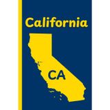 California State Journal: CA, The Golden State, notebook, travel log, notepad, 6x9" inch, 110 pages, college ruled.