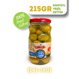 Çalıkoğlu 215 gr 141-160 Doğal Kokteyl Yeşil Zeytin