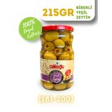 Çalıkoğlu 215 gr 181-200 Doğal Biberli Yeşil Zeytin