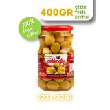 Çalıkoğlu 400 gr 261-290 Doğal Çizik Yeşil Zeytin