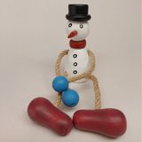 Calimera Toys Ahşap Dekoratif Kardan Adam Figürü Oyuncak - Beyaz
