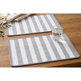 Calina Home 2’li Amerikan Servis Seti, Gri Çizgili Biyeli Duck Kumaş - 30 x 30 cm