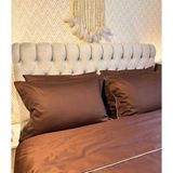 Calina Home Acı Kahve Pamuk-Saten Nevresim Takımı. - Koyu Kahverengi - 200 x 225 cm