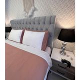 Calina Home Açık Kahve Beyaz Nevresim Takımı - Açık Kahverengi - 200 x 225 cm