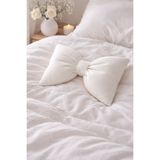 Calina Home Beyaz %100PAMUK Kurdele Yastık - 35 x 45 cm - 02A-Beyaz