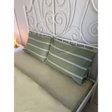 Calina Home Çift Taraflı Çizgili Su Yeşili Yastık Kılıfı - 50 x 70 cm