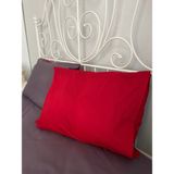 Calina Home Çift Taraflı Kırmızı-Koyu Gri Renkli Yastık Kılıfı - 50 x 70 cm - Kırmızı - Gri