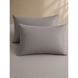 Calina Home Gri Pamuk-Saten Yastik Kilifi (2ADET) - 50x70